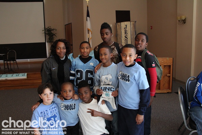 (Group of children before the Maryland Football game that are participating in the pregame breakfast provided by donation to Kids2Carolina program that promotes academic success as well as character and being a good citizen) - See more at: http://chapelboro.com/Non-Profit-Spotlight-by-Brian-Chacos/14881977#sthash.Z2wWqWdE.dpuf