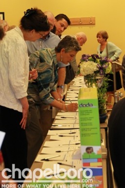 The Silent Auction area was busy!-002