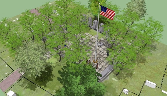 An artist's rendering of the proposed memorial.