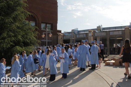 The Graduates line up for the ceremony