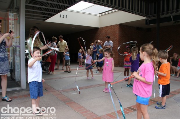 Then all the kids moved outside to enjoy their new toys