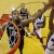 San Antonio Spurs power forward Tim Duncan (21) blocks a shot to the basket by Miami Heat shooting guard Ray Allen (34) during the second half of Game 6 in the NBA Finals basketball game, Tuesday, June 18, 2013 in Miami. The Heat defeated the Spurs 103-100. (AP Photo/Kevin C. Cox, Pool)