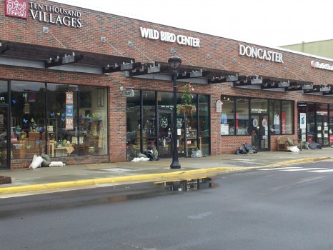 Eastgate sandbags - photo by Elizabeth Friend