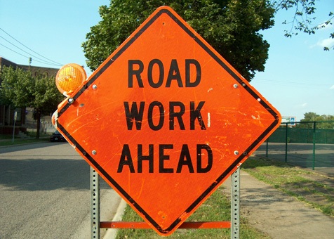 road work ahead