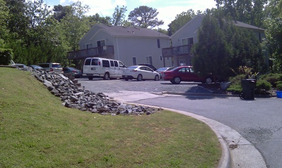 Parking at a residence on Carver Street in the Northside neighborhood before parking limit was put in place. Photo courtesy of Hudson Vaughn