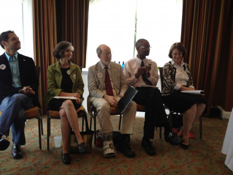 From left: Kleinschmidt, Greene, Harrison, Swinton, and Ryan; Photo by Rachel Nash