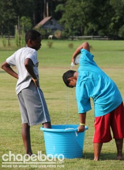 Connor Wilson and Kevin Wilson found the best way to beat the late summer heat!