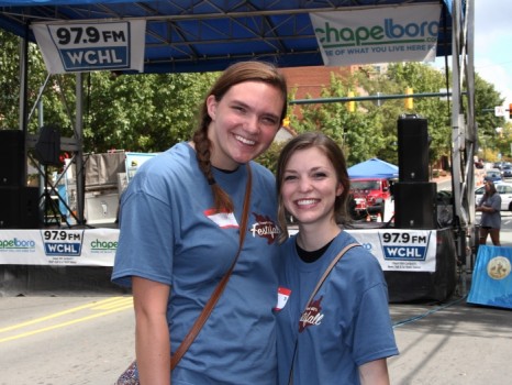 Festfall volunteers Rebekah Gordon and Claire Ogburn