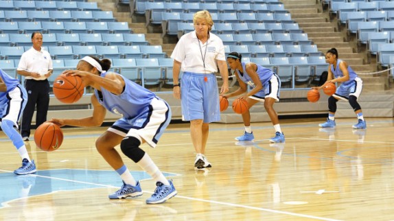 UNC Women's basketball practice