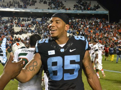 UNC Tight End Eric Ebron after the game.